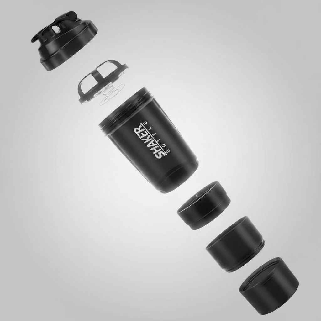 Shaker à Protéines - 3 Compartiments